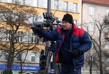 Na planie Czarnego czwartku - autor zdjęć Jacek Petrycki, fot.: Dorota Nelke