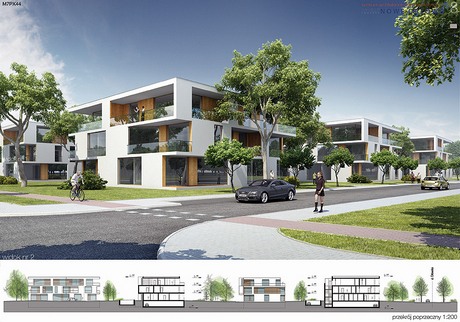 Projekt Arch Deco nagrodzony w konkursie urbanistyczno-architektonicznym NOWE ORŁOWO na koncepcję zagospodarowania terenu leżącego u zbiegu ulic Orłowskiej i Alei Zwycięstwa