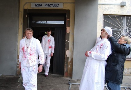 Na planie Czarnego czwartku - zdjęcia w szpitalu w Redłowie, fot.: Dorota Nelke