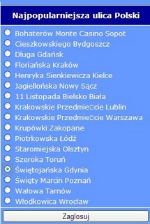 Plebiscyt magazynu Wasze Podróże na najpopularniejszą ulicę Polski