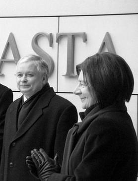 Lech Kaczyński z żoną podczas uroczystości otwarcia Muzeum Miasta Gdyni (listopad 2007), fot.: Dorota Nelke