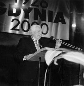 Ryszard Kaczorowski - ostatni prezydent RP na Uchodźstwie podczas uroczystości przyznania Honorowego Obywatelstwa Gdyni