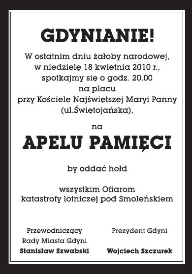Gdyński apel pamięci