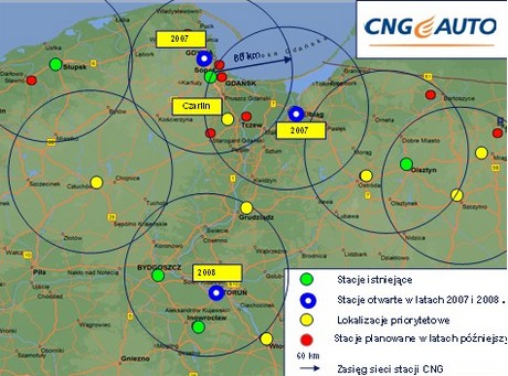 Teren działania PGNiG Gazownia Gdańska