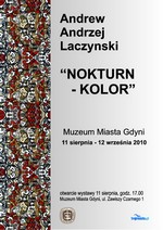 Plakat promujący wystawę "Nokturn - kolor"