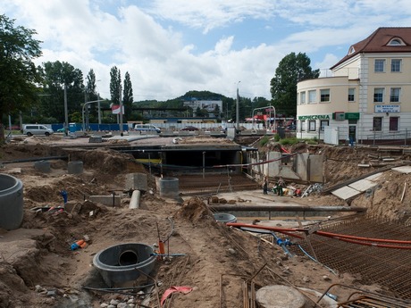 Przebudowa Węzła św. Maksymiliana - sierpień 2010 / fot. Kacper Kowalski