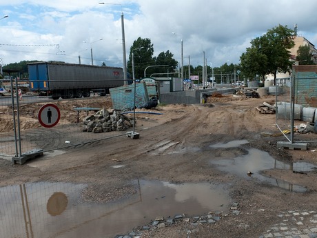 Przebudowa Węzła św. Maksymiliana - sierpień 2010 / fot. Kacper Kowalski