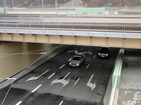 Nowa organizacja ruchu na Węźle Św. Maksymiliana, nowy tunel tuż po otwarciu, fot. Sylwia Szumielewicz -Tobiasz