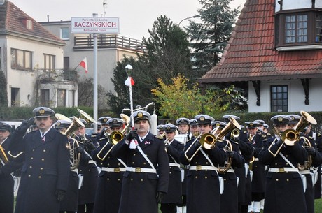 Uroczystość nadania nazwy Parku Marii i Lecha Kaczyński - orkiestra reprezentacyjna Marynarki Wojennej, fot.: Dorota Nelke