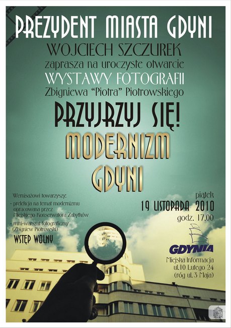 Wystawa Przyjrzyj się! - Modernizm Gdyni - plakat