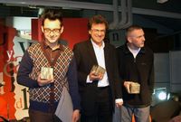 Pierwsi laureaci Nagrody Literackiej Gdynia 2006, od lewej Michał Witkowski, Marek Zalewski, Eugeniusz Tkaczyszyn-Dycki / fot. Łukasz Brodowicz