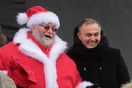 Prezydent Gdyni Wojciech Szczurek i gość z Finlandii - Pertti Kaipiainen / fot. Bartosz Pietrzak