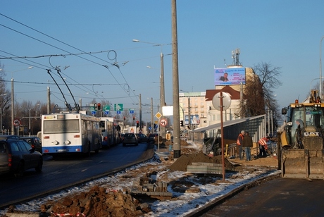 Przebudowa Węzła Świętego Maksymiliana - grudzień 2010 / fot. Paweł Lewinowicz