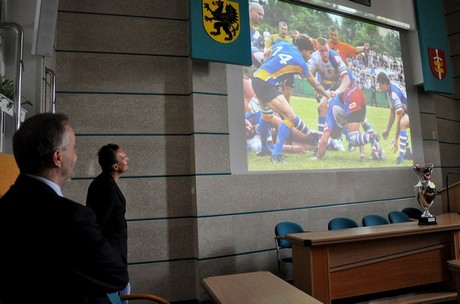 Zawodnicy Arka Gdynia Rugby na spotkaniu z prezydentem Gdyni / fot. Dorota Nelke