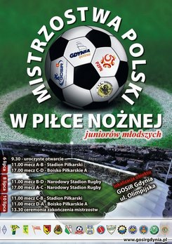 MISTRZOSTWEA POLSKI  W PIŁCE NOŻNEJ juniorów młodszych w Gdyni