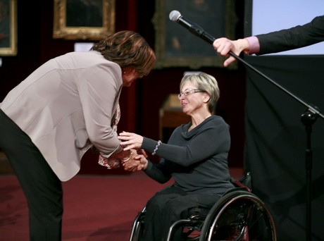 Beata Wachowiak-Zwara z małżonką Prezydenta RP Anną Komorowską, fot.: Piotr Stanisławski, pracownik Stowarzyszenia Przyjaciół Integracji