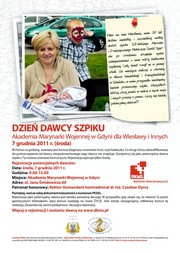 Mikołajkowy Dzień Dawcy Szpiku dla Wiesławy i innych