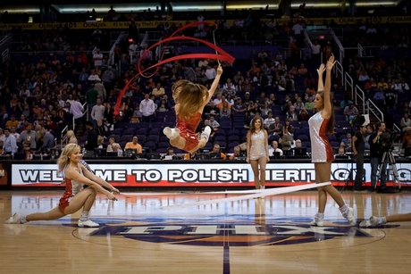 Gdyńskie cheerleaders na meczu NBA, fot.: Mariusz Mazurczak