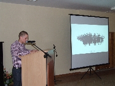 Prezentacje przygotowane przez uczniów Gimnazjum nr 14 przedstawiające historię płk. Stanisława Dąbka oraz przebieg walk w obronie Kępy Oksywskiej, fot.:Michał Kowalski