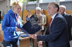 Wizyta Mistrzyń Polski u prezydenta Gdyni Wojciecha Szczurka, fot. Dorota Nelke
