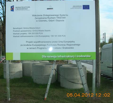 Sopot tablica informacyjna lokalizacja Al. Niepodległości