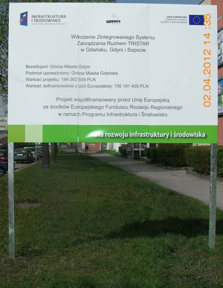 Gdansk tablica informacyjna lokalizacja Trakt św. Wojciecha