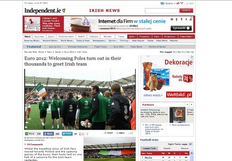 Irlandczycy o gdyńskim powitaniu na Stadionie Miejskim