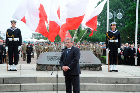 Prezydent Bronisław Komorowski na uroczystościach MW