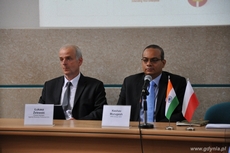 Prezes Zarządu Agencji Rozwoju Pomorza Łukasz Żelewski oraz dyrektor generalny WNS Group Keshav Murugesh, fot.: Michał Kowalski