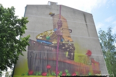 Kolejny mural na budynku przy ul. Żeromskiego, fot.: Michał Kowalski