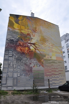 Mural na ścianie budynku przy ul. Żeromskiego, fot.: Michał Kowalski
