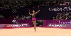 Joanna Mitrosz prezentuje swój program na olimpiadzie w Londynie