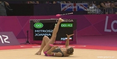 Joanna Mitrosz podczas wystepów na igrzyskach w Londynie