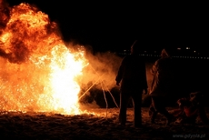 „Amber fire show" na plaży Śródmieście