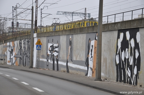 W Gdyni powstaje mural poświęcony gdyńskiej apokalipsie Grudnia’70 / fot. Sylwia Szumielewicz-Tobiasz