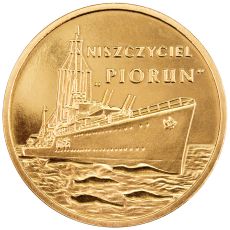 rewers monety z ORP "Piorun"