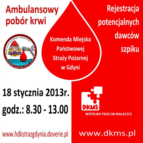 Pobór krwi - 8 stycznia 2013 r.