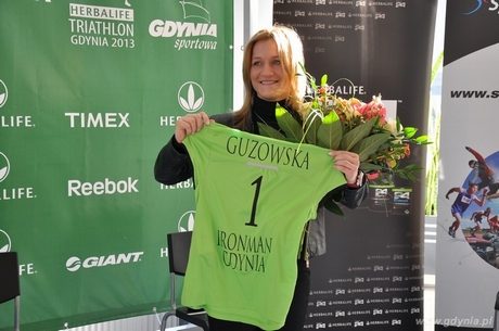 Iwona Guzowska na prezentacji tras Herbalife Triathlon Gdynia 2013, fot. Dorota Nelke