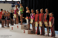 Wyróżnione zawodniczki na zawodach w gimnastyce artystycznej - Grand Prix Polski 2013, fot. Klub Kibica SGA