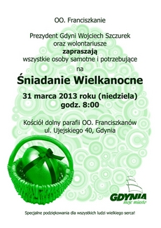 Gdyńskie Śniadanie Wielkanocne dla samotnych i potrzebujących Gdyńskie Śniadanie Wielkanocne dla samotnych i potrzebujących