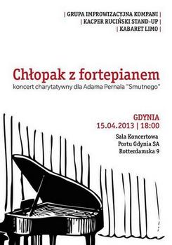 Chłopak z fortepianem - plakat koncertu