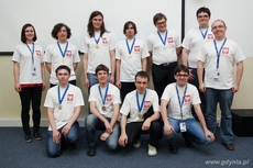 Reprezentacja Polski na Bałtycką Olimpiadę Informatyczną w Rostoku. Błażej Magnowski w dolnym rzędzie drugi od prawej