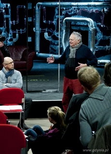 Zdjęcie z próby spektaklu „Król Lear po polsku”, fot. Centrum Kultury w Gdyni