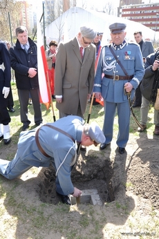 Uroczyste wmurowanie kamienia węgielnego pod pomnik Marszałka Józefa Piłsudskiego, fot. Michał Kowalski