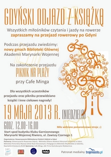 Gdyński odjazd z książką... na rowerze
