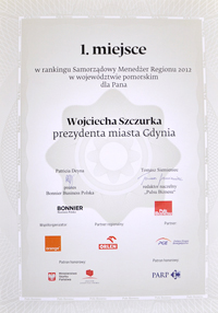 Prezydent Gdyni Samorządowym Menedżerem Regionu