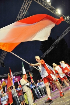 Klub taneczny Świat Tańca podczas ceremonii otwarcia mistrzostw świataw Chorwacji - materiały prasowe klubu