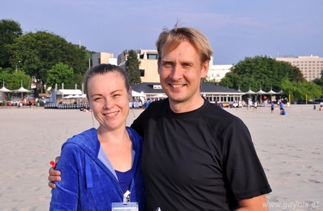 Marko Kantaneva na plaży w Gdyni, fot. Krzysztof Romański