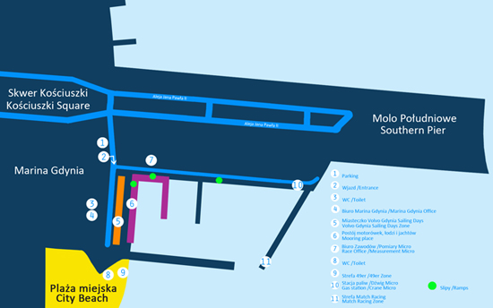 Mapa Volvo Gdynia Sailing Days