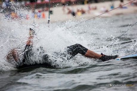 Duże prędkości i niesamowity dynamizm łódek - ściganie w tej olimpijskiej klasie to nie lada wyzwanie / fot. 49er Grand Prix Gdynia